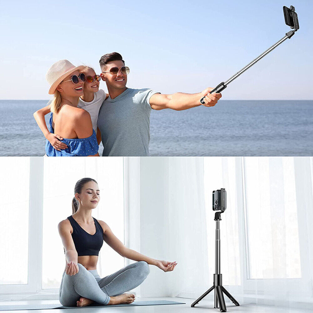 3 in 1 Bluetooth Tripod, Extendable Monopod Portable Selfie Stick