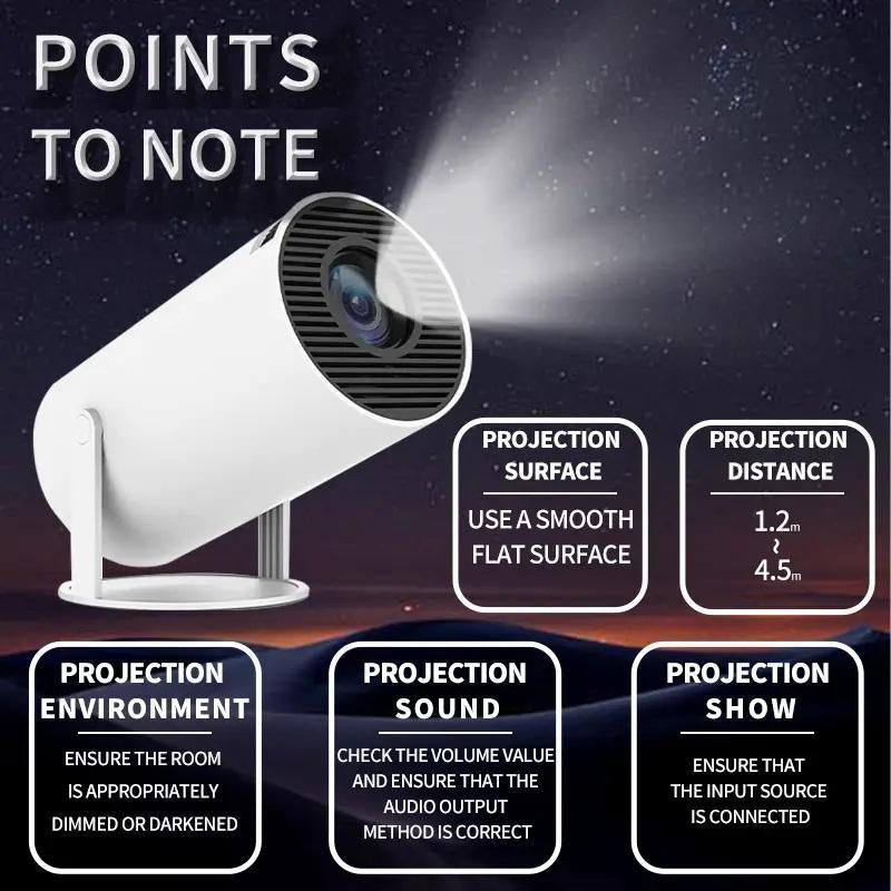 HY300 Pro Portable Projector - Bluetooth 180° Adjustable