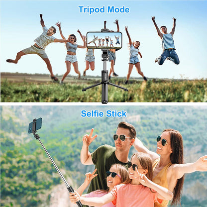 3 in 1 Bluetooth Tripod, Extendable Monopod Portable Selfie Stick