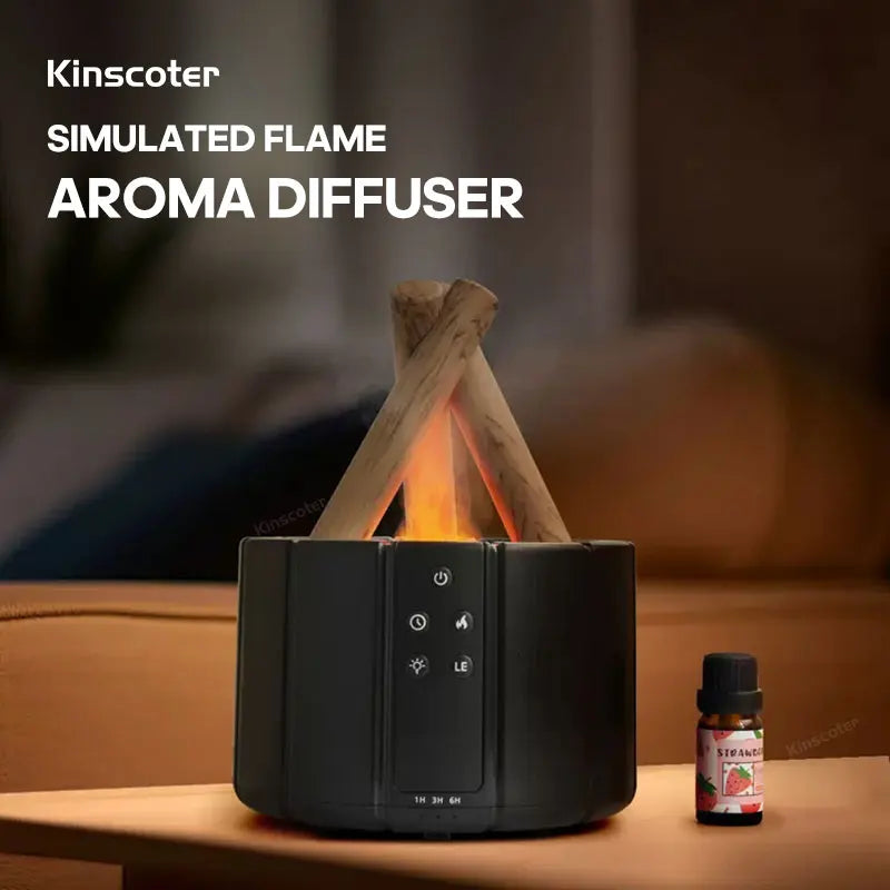 LED Essential Oil Lamp Diffuser - Bonfire Air Humidifier