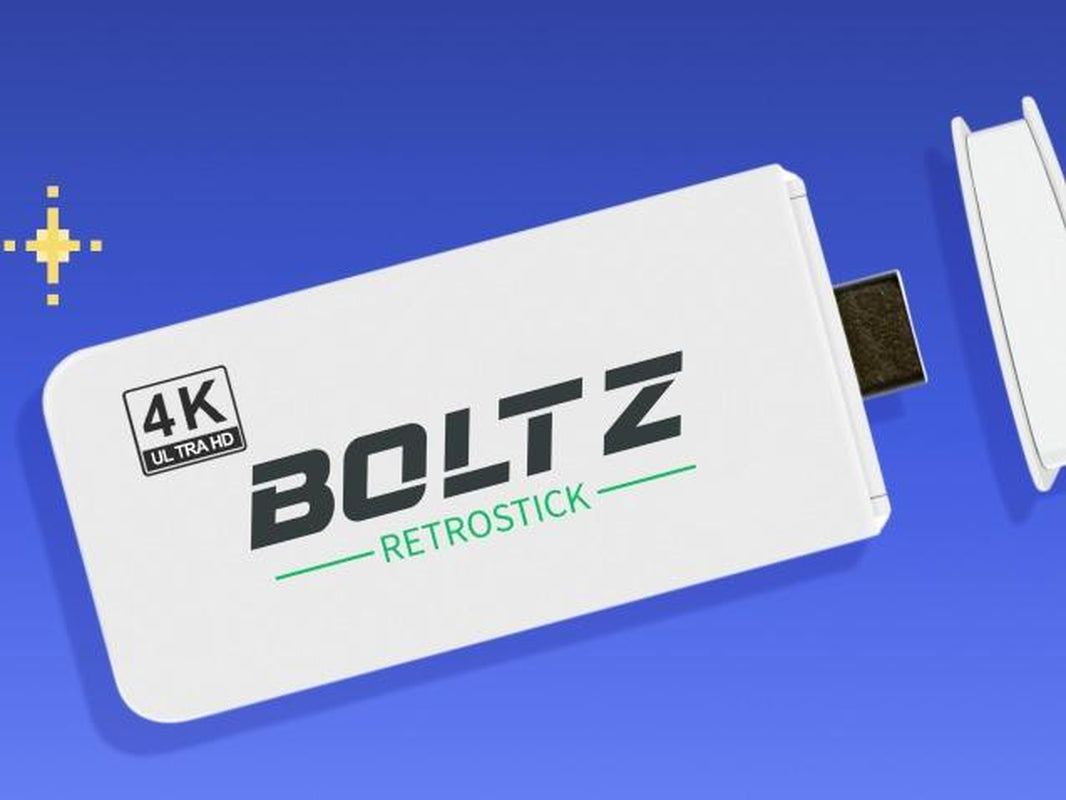 Boltz Retrostick - 4K Retro Gaming Console with 20,000+ Classic Games and Wireless Controllers