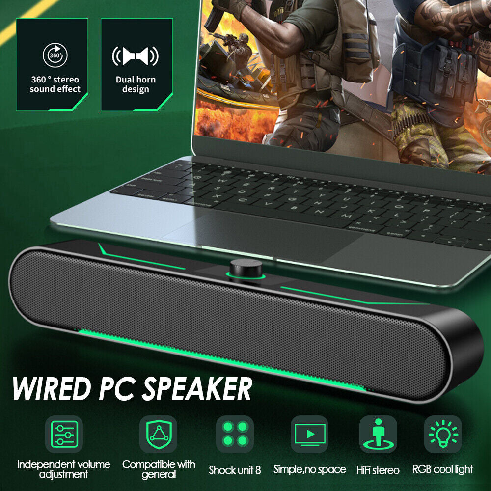 Wired Speakers for Desktop PC Monitor & Laptop