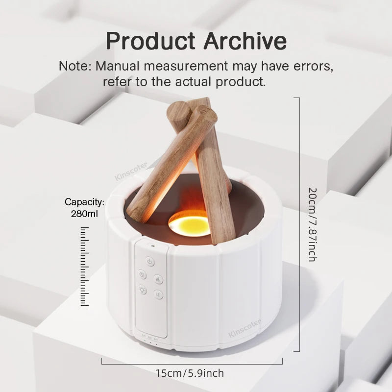 LED Essential Oil Lamp Diffuser - Bonfire Air Humidifier