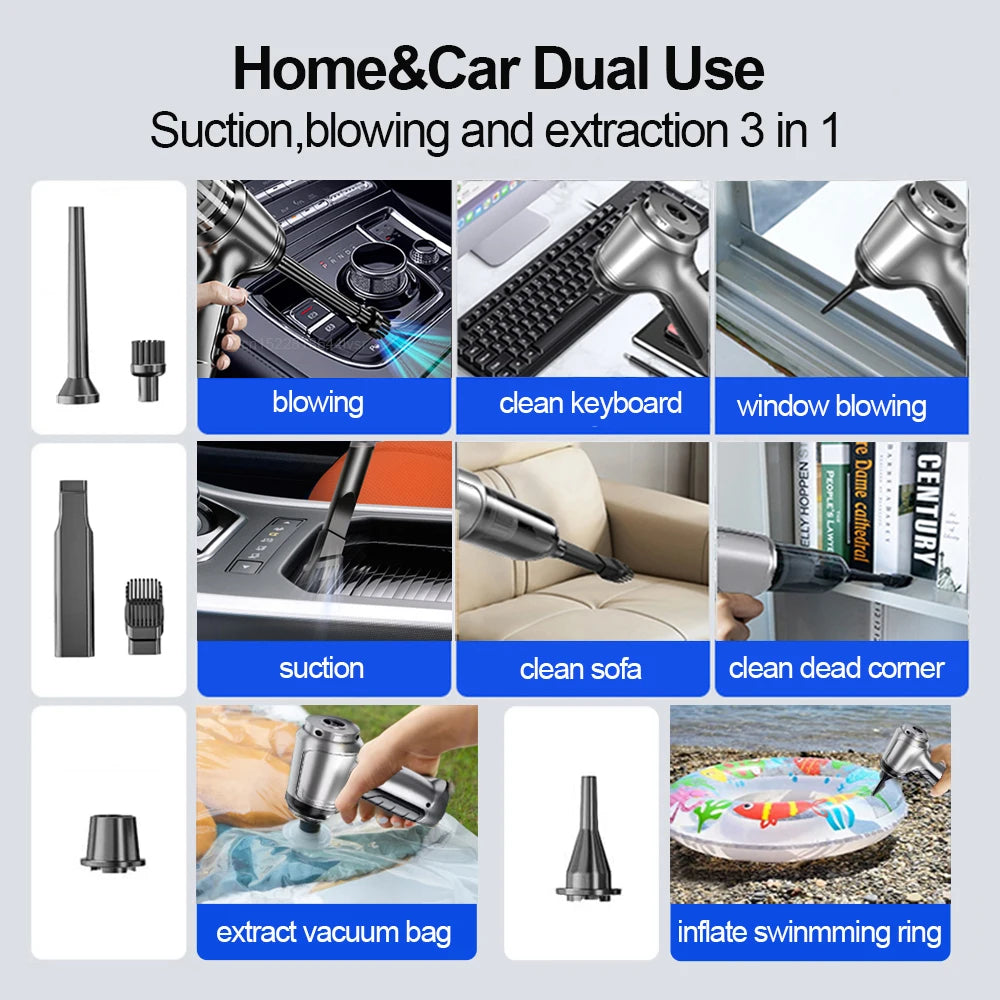 Car Vacuum Cleaner 95000PA Portable & Wireless