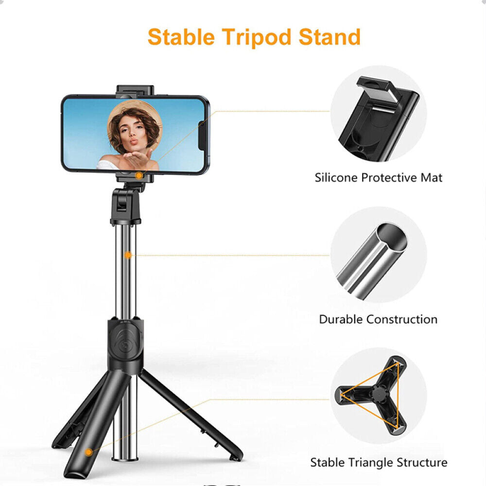 3 in 1 Bluetooth Tripod, Extendable Monopod Portable Selfie Stick