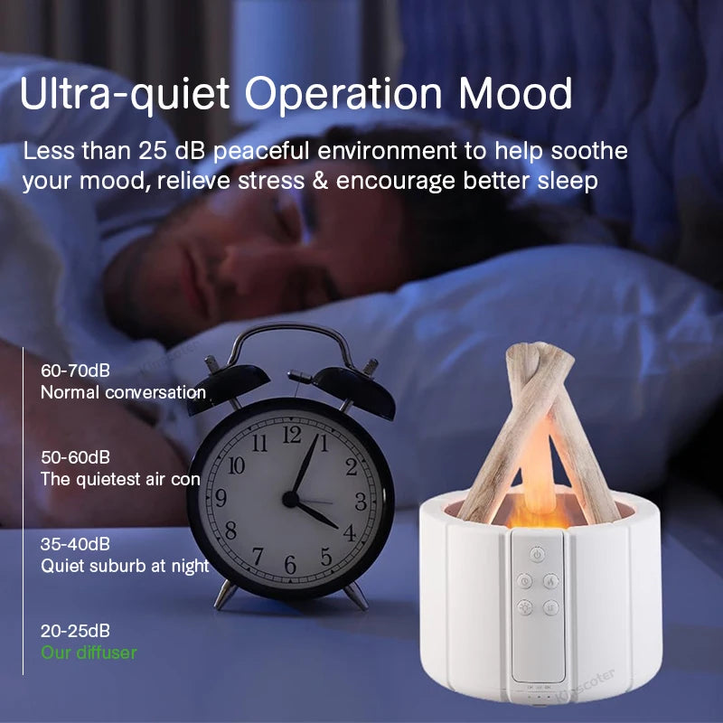 LED Essential Oil Lamp Diffuser - Bonfire Air Humidifier