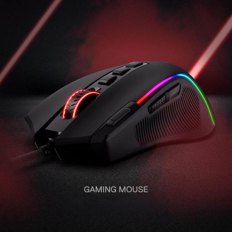 RGB Gaming Mouse, 8000 DPI Wired Optical Gamer Mouse with 11 Buttons & 5 Backlit Modes